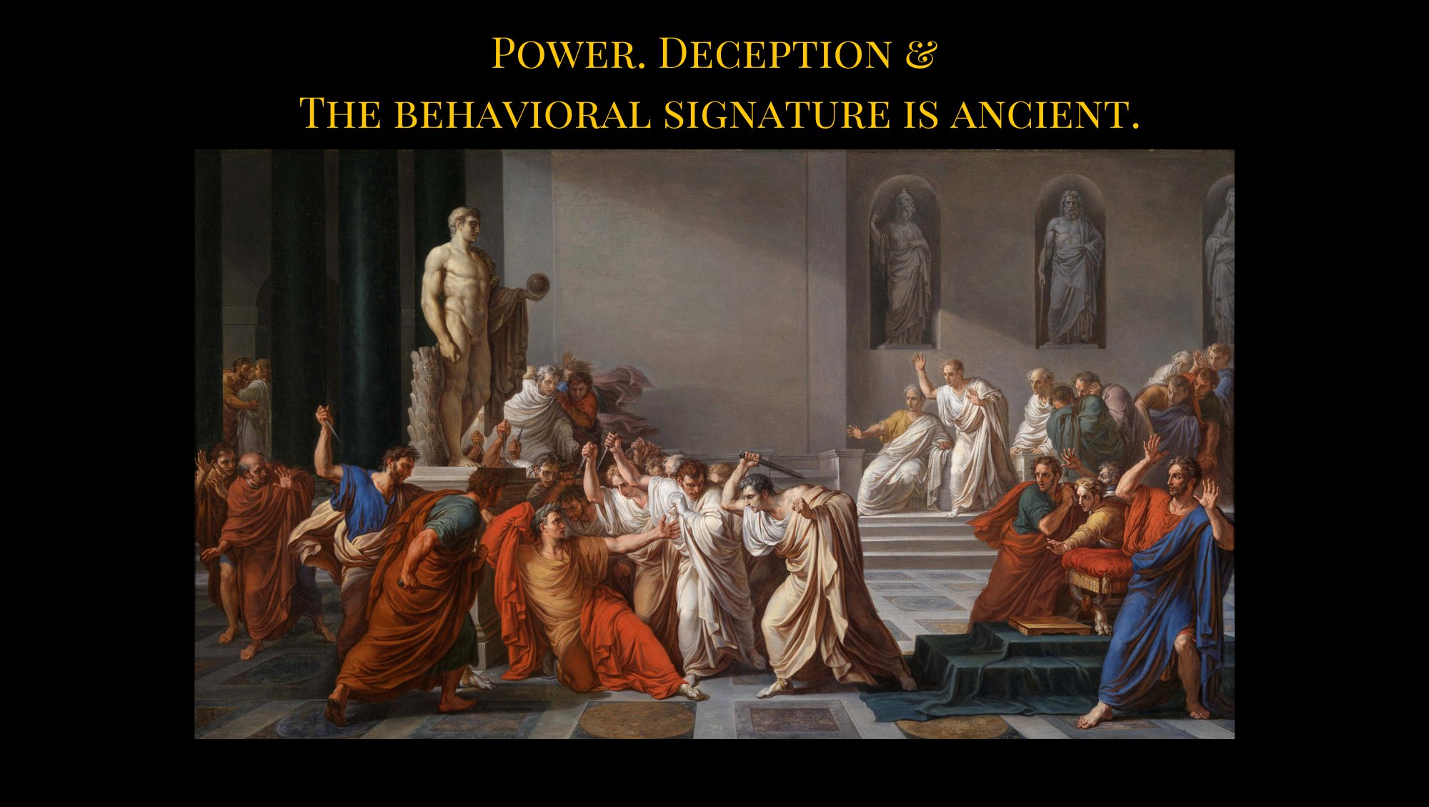 The Death of Caesar by Vincenzo Camuccini — Power, deception, and the ancient behavioral signature